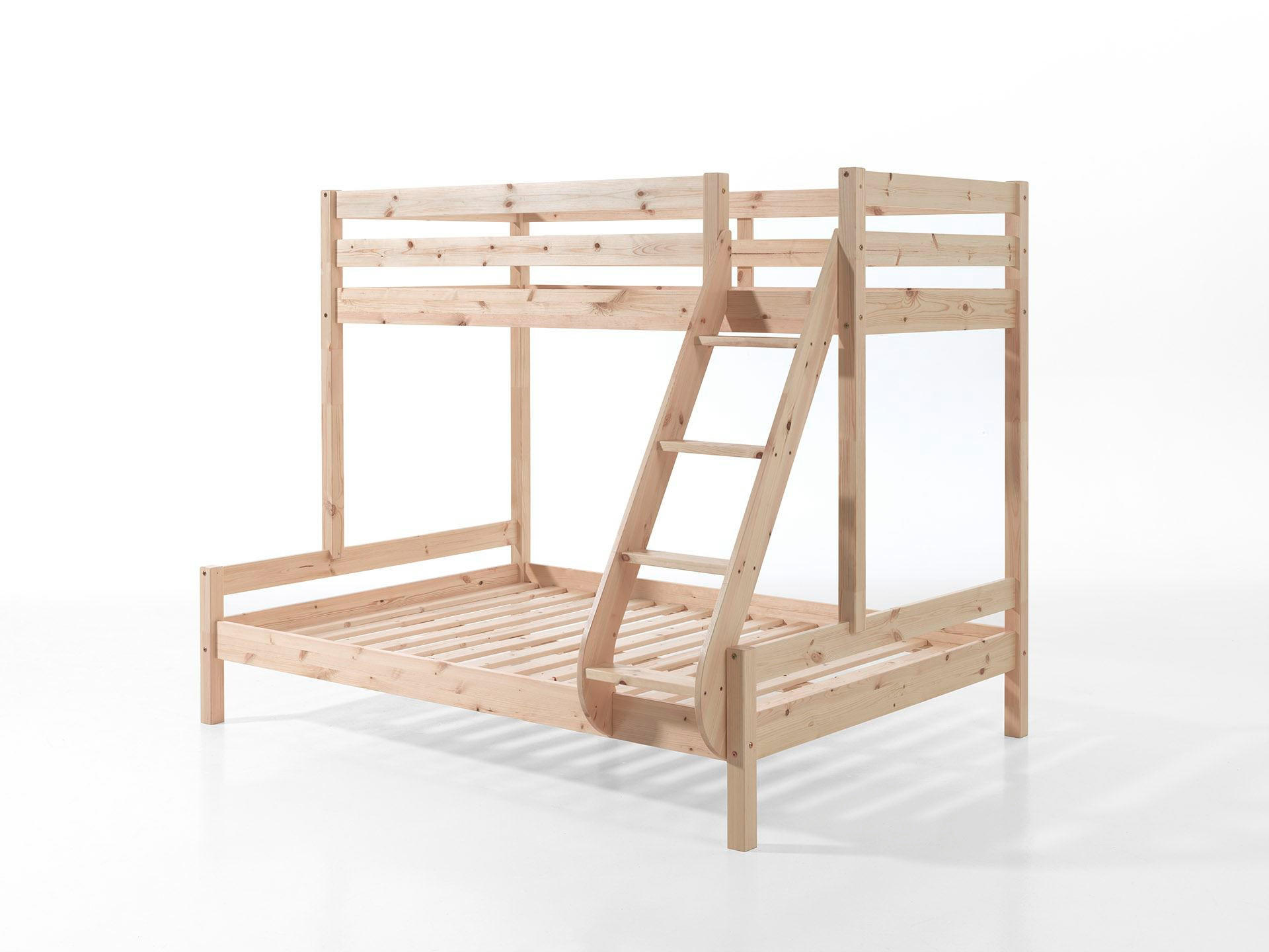 ETAGENBETT Kathlin 208x167x156 aus Massivholz in natur - Kieferfarben, Holz - 58aufmkessel