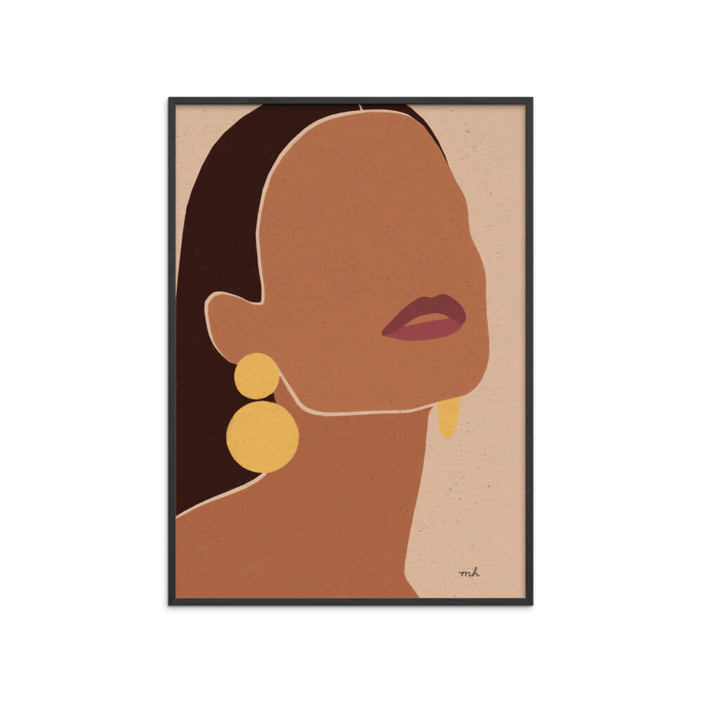 POSTER mit Rahmen Wild Apple - Summer Glow - Schwarz/Braun, Holz/Papier (50/70cm) - Poster&Frame