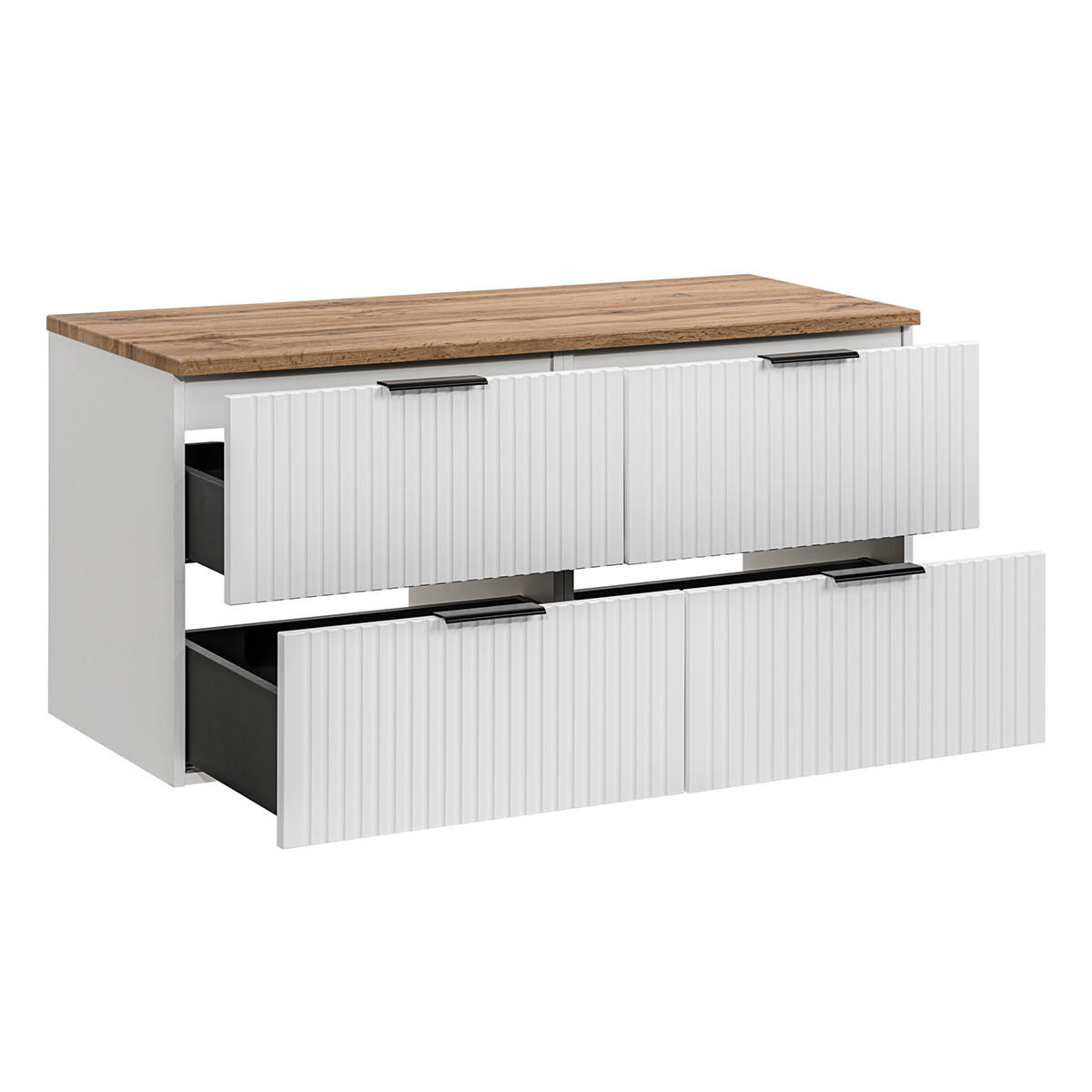 WASCHTISCHUNTERSCHRANK 120.8cm Adriel Weiß - Weiß, Holzwerkstoff (120.8/59/46cm) - Petits-meubles