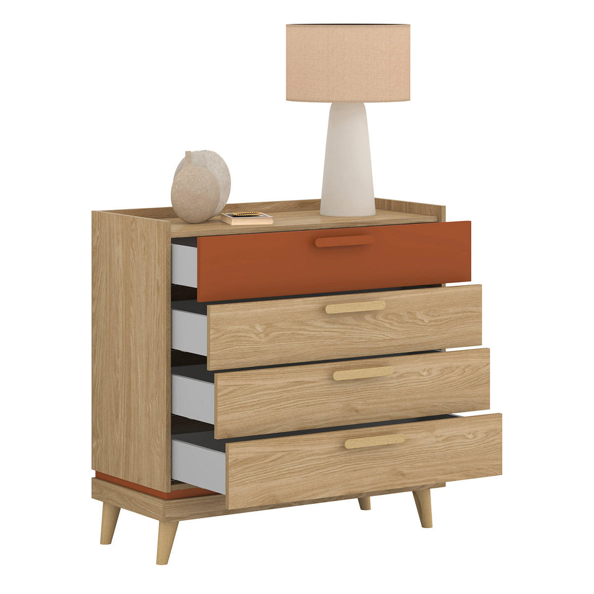 KOMODA Sandy Les - rjava, leseni material (90/90/40cm) - Petits-meubles