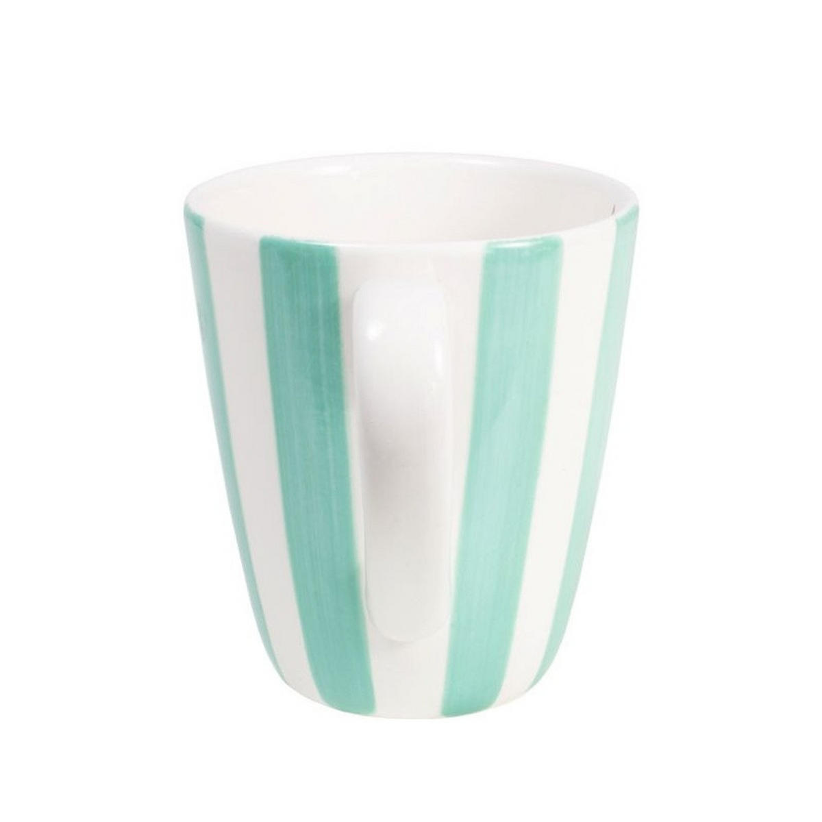 BECHER Mint Streifen in Minze - 350 ml - Multicolor, Keramik (0.35L) - Blond Amsterdam