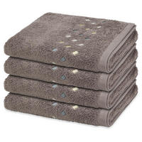 HANDTUCH Stoneline 4er-Set - Grau, Textil (50/100cm) - Ross