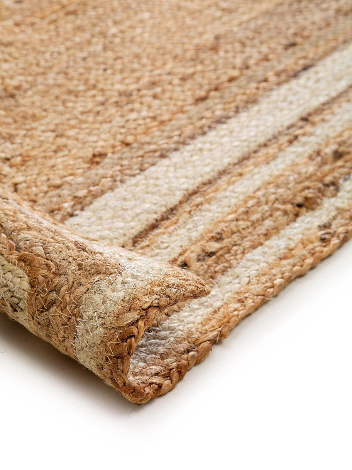 JUTETEPPICH Jutta Weiß 120x170 cm - Weiß, Textil (120/170cm) - benuta Pure