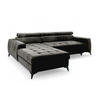 ECKSOFA Agnesa Xs In Salvador - Schwarz, Holzwerkstoff/Textil (260/200cm) - Fun Möbel