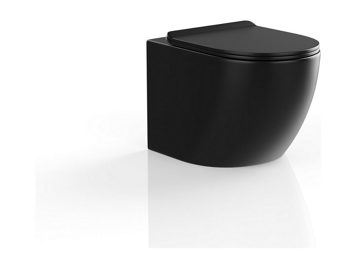 HÄNGE WC - 36 cm x 53.5 cm - keramik - schwarz Javoine - Schwarz, Keramik (36/36/53.5cm) - Vente-Unique