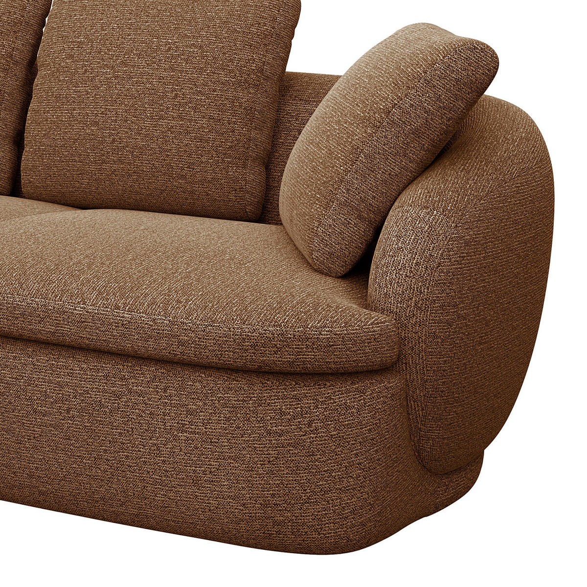 ECKSOFA mit Longchair - Beige/Schwarz, Kunststoff/Textil (276/146cm) - home24