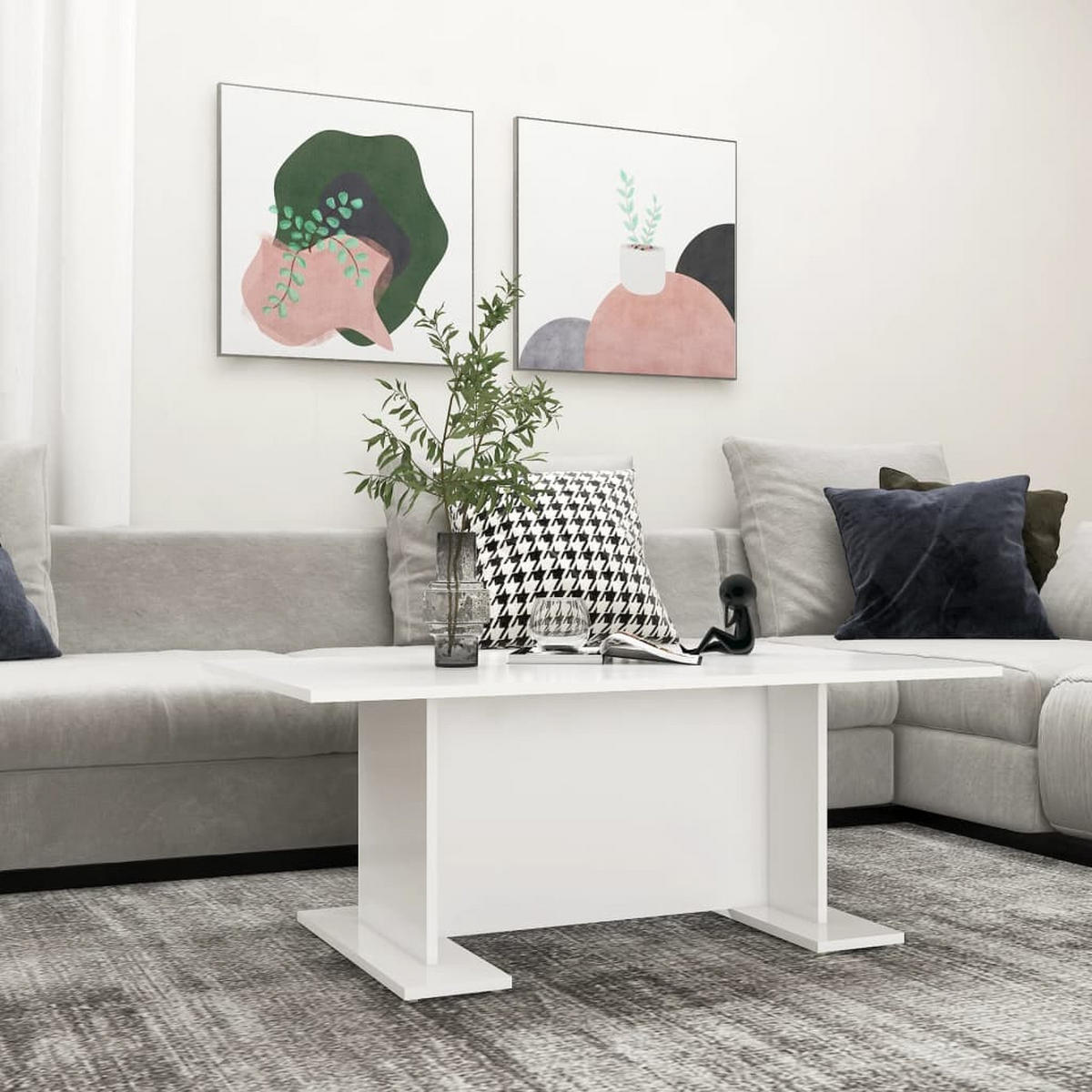 COUCHTISCH Weiß 103,5x60x40 cm Holzwerkstoff - Weiß, Holzwerkstoff (103.5/60/40cm) - furnicato