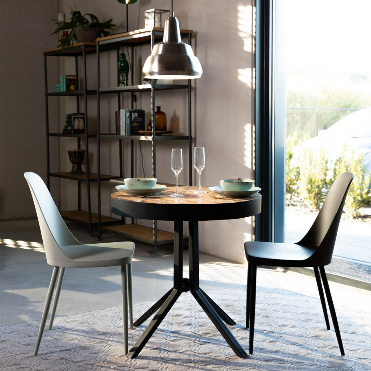 DESIGN-STUHL - Plastik - Wassergrün - 2er-Set - Grün, Kunststoff (46/85/54cm) - Drawer