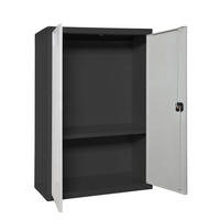 STAHLSCHRANK Amego HxBxT 90x80x40 cm 1x Fachboden Grau-Anthrazit - Grau, Metall (80/90/40cm) - PROREGAL