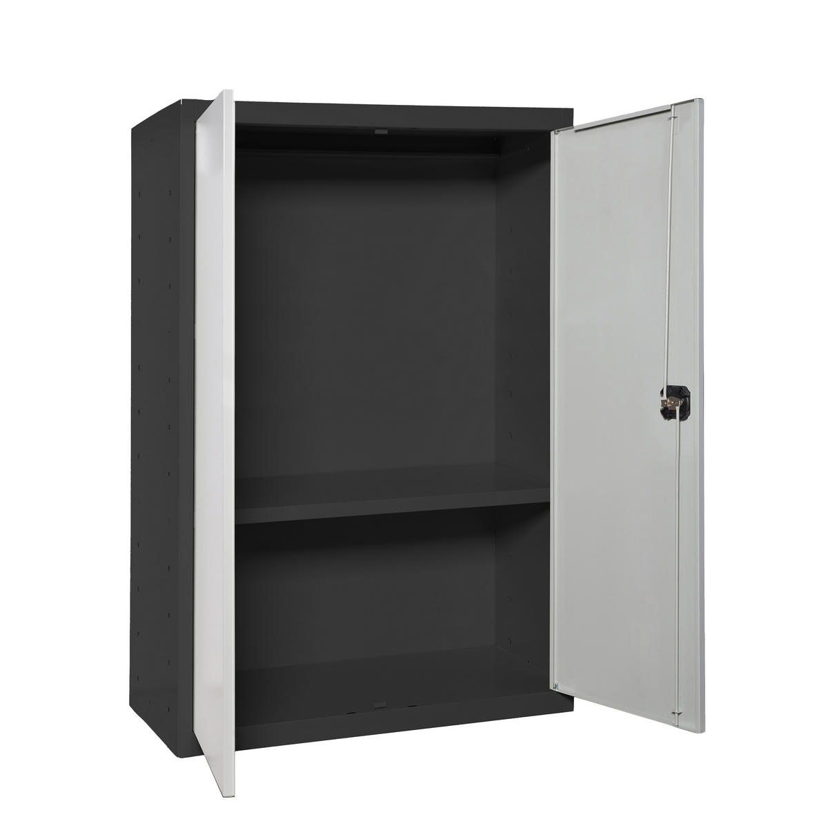STAHLSCHRANK Amego HxBxT 90x80x40 cm 1x Fachboden Grau-Anthrazit - Grau, Metall (80/90/40cm) - PROREGAL
