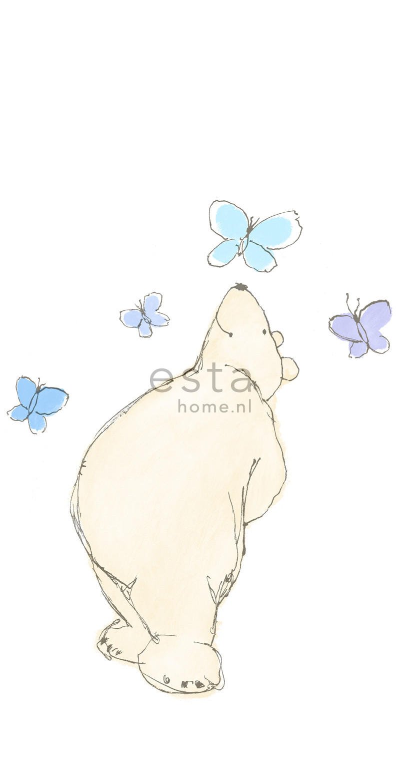 FOTOTAPETE Bär 139.5 x 270 cm - Beige, Papier (139.5/270cm) - ESTAhome