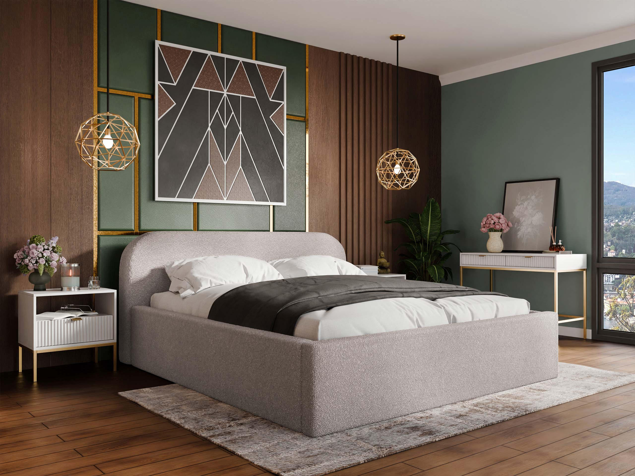 POLSTERBETT Deisin - Naturfarben, Holz/Holzwerkstoff (140/200cm) - MIRJAN24