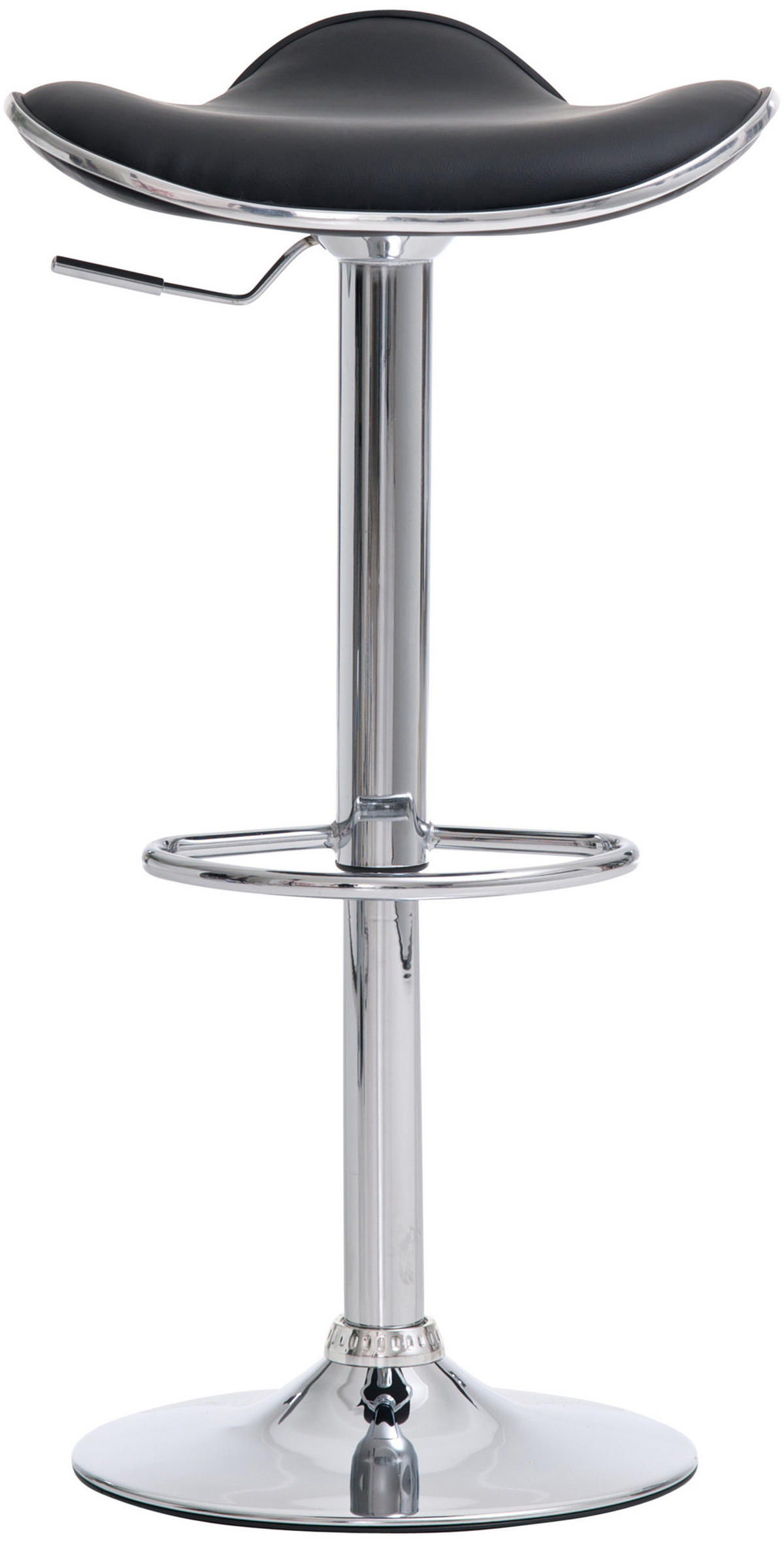 BARHOCKER Shangrila, 2er Set, Gestell Metall in Chromoptik, Kunstleder schwarz, - Chromfarben/Schwarz, Kunststoff/Textil (45/91/45cm) - TPFLiving