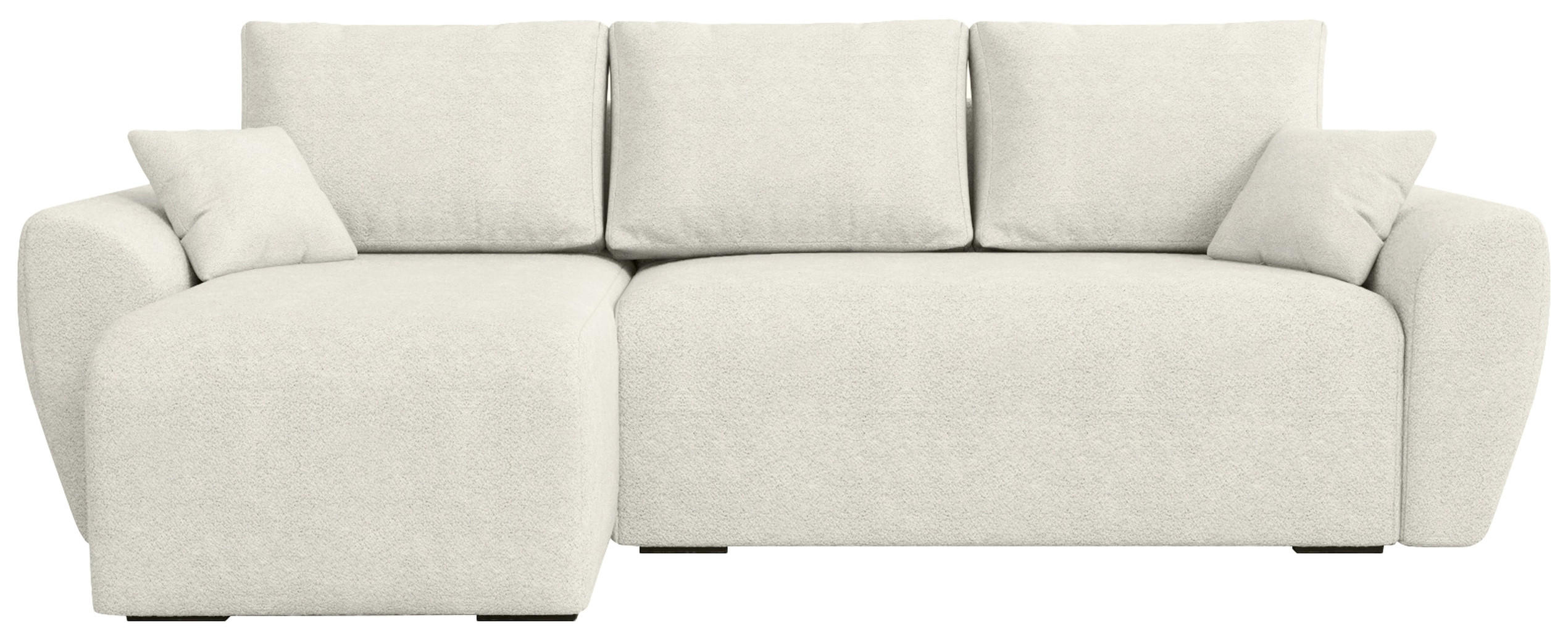 ECKSOFA Rotterdam mit Schlaffunktion Beige Bouclé - Beige, Textil (238/141cm) - Bromarkt