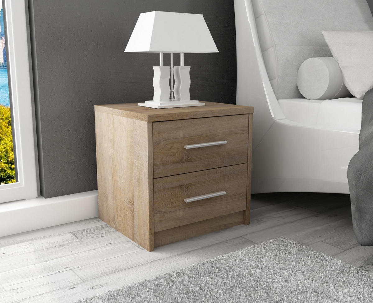 NACHTTISCH 2S Sonoma Eiche 40/35/41 cm - Sonoma Eiche, Holzwerkstoff (40/41/35cm) - Matkam Möbel