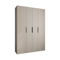 DREHTÜRENSCHRANK 245,5/170/50 4-türig - Kaschmir/Schwarz, Holz/Metall (170/245.5/50cm) - Abiks Möbel