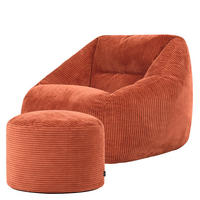SITZSACK Sessel Natalia mit Sitzpouf - Terracotta, Textil (97/73/84cm) - icon