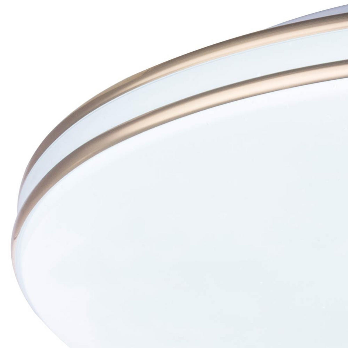 LED DECKENLEUCHTE Metall Weiß Opal - Weiß, Metall (37/37/8cm) - Globo Lighting