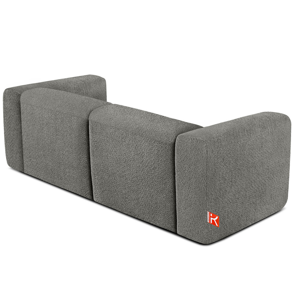 2-SITZER SOFA BUFFO, Stahlgrau - Grau, Holz/Holzwerkstoff (210/73/96cm) - KONSIMO®