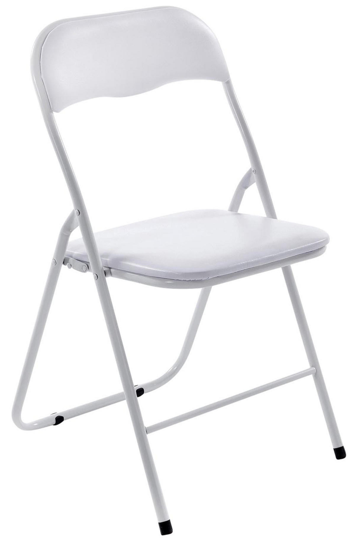 KLAPPSTUHL 2er Set Kunststoff weiß/weiß - Weiß, Kunststoff/Textil (45/78/45cm) - CLP
