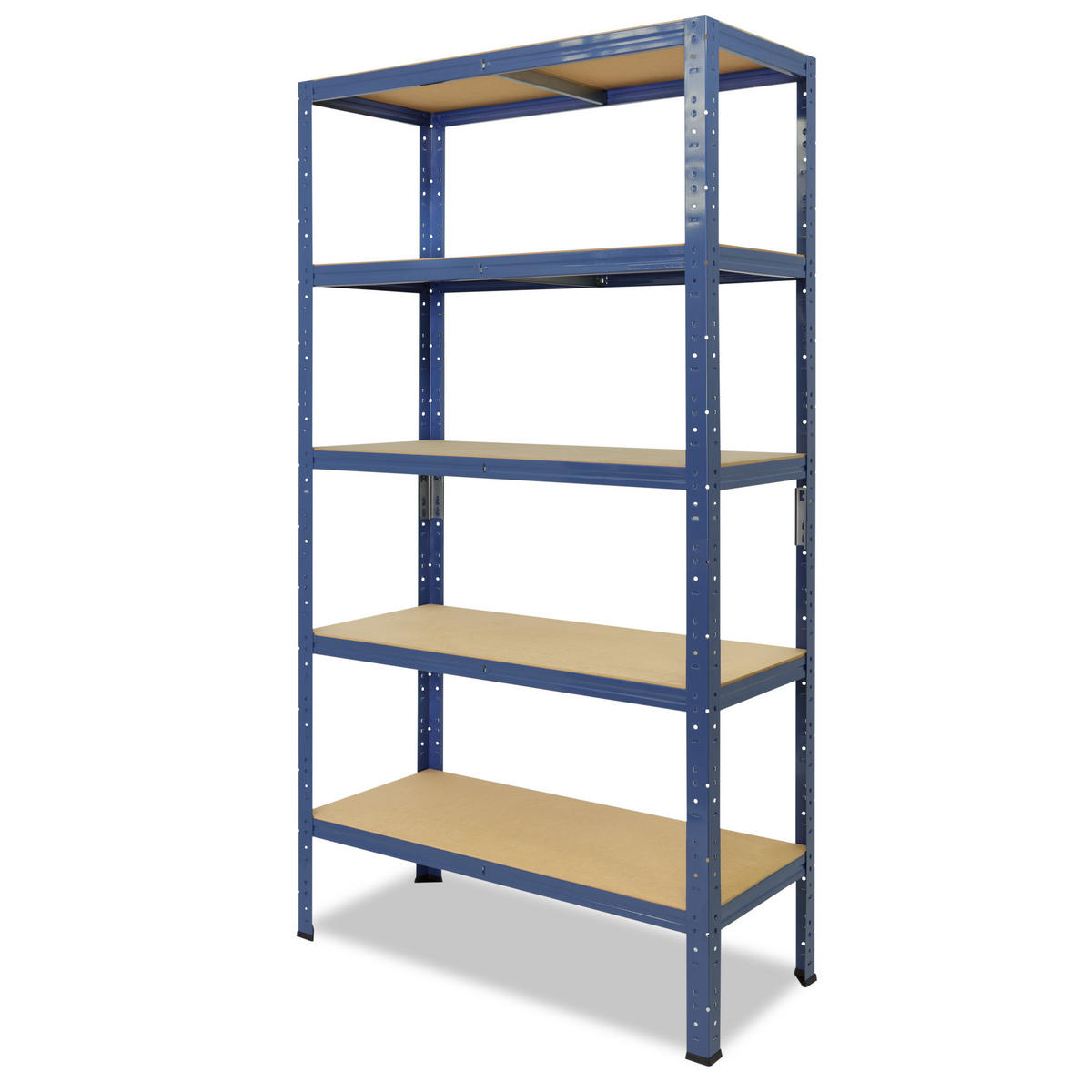 SCHWERLASTREGAL HOME 180x90x30 cm in blau mit 5 Böden und 175 kg Traglast pro Boden - Blau, Metall (90/180/30cm) - shelfplaza