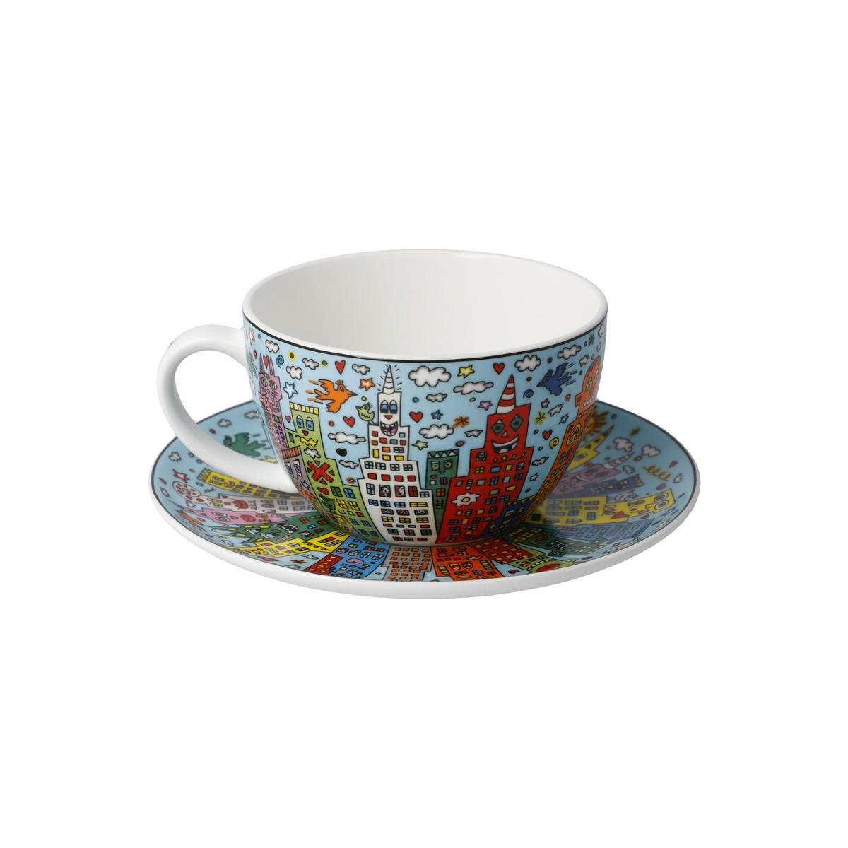 TEETASSE James Rizzi My New York City Day, Fine Bone China, Bunt, 250 ml - Multicolor, Keramik (0.25L) - Goebel