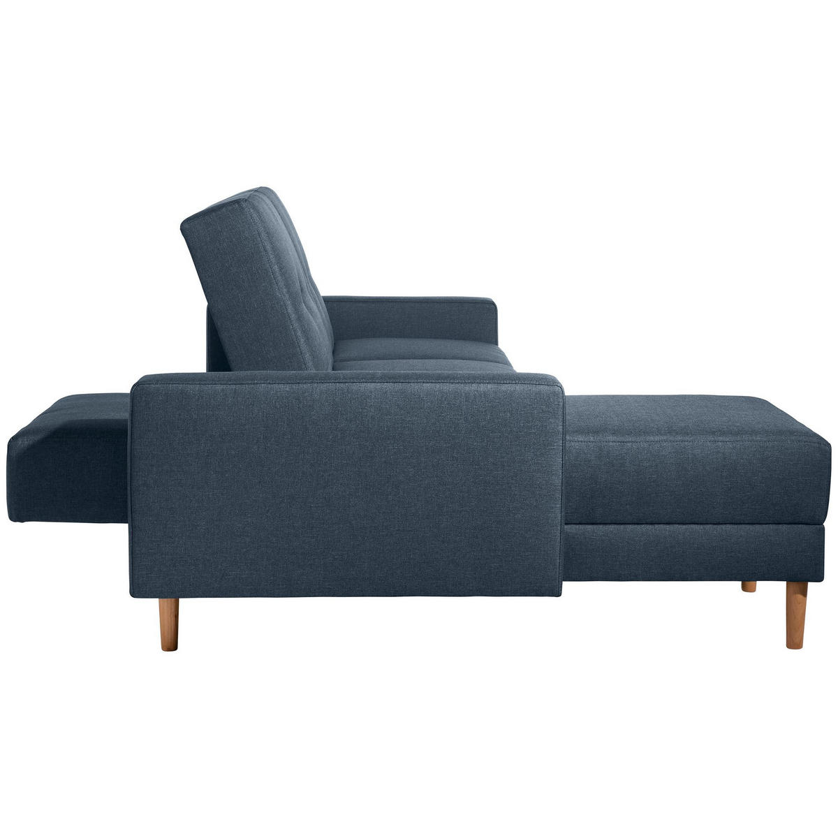 FUNKTIONSSOFA mit Hocker Kattie Flachgewebe blau - Blau, Kunststoff (144/230cm) - 58aufmkessel