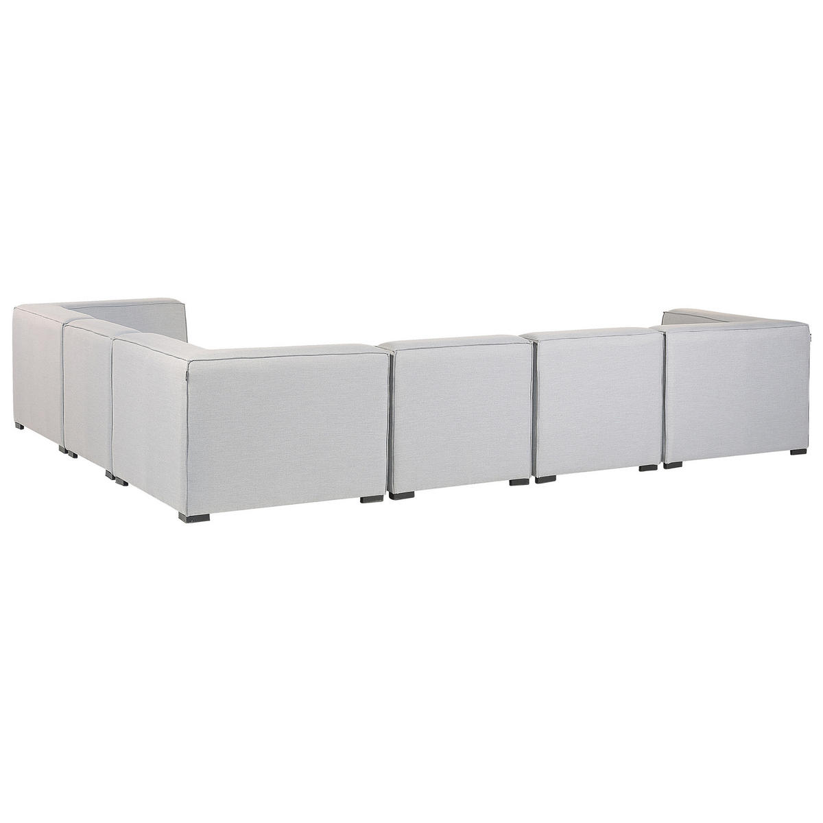 LOUNGE set 7-sjed svijetlosivi desne strane modularni Arezzo - svijetlo siva, tekstil - Beliani