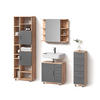 BADMÖBEL-SET Eisak Eiche 4 Teile - Eichefarben/Anthrazit, Holzwerkstoff (60/60/33cm) - Livinity®