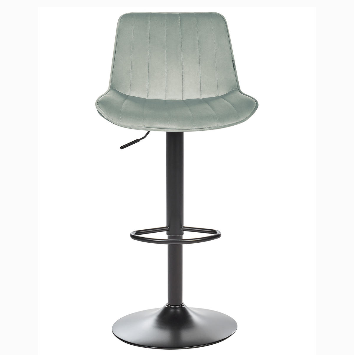 BARHOCKER 2er-Set Mintgrün Dubrovnik - Schwarz/Grün, Textil (51/88/54cm) - Beliani