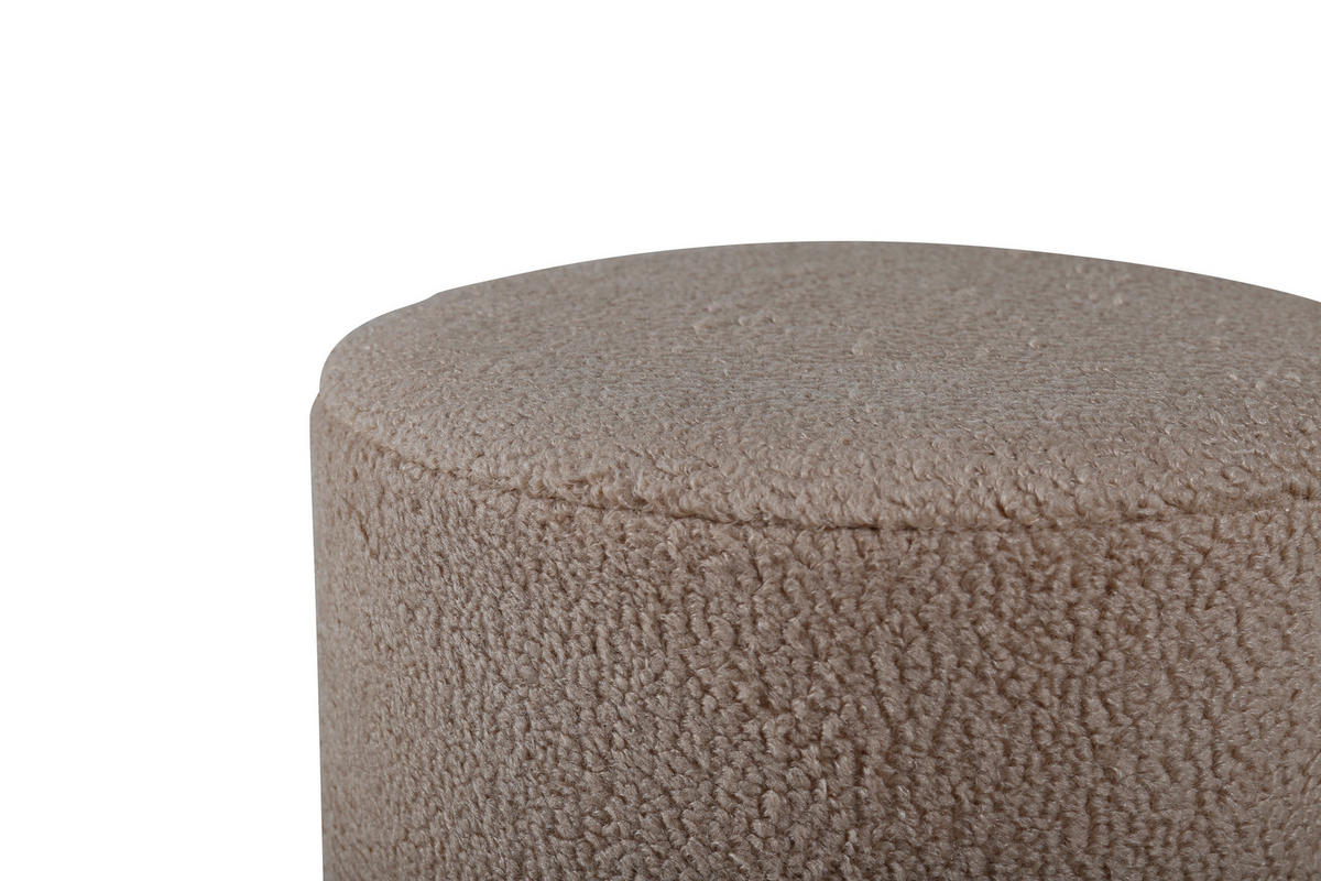 POUF beige schwarz - Beige, Holzwerkstoff (35/43/35cm) - ebuy24