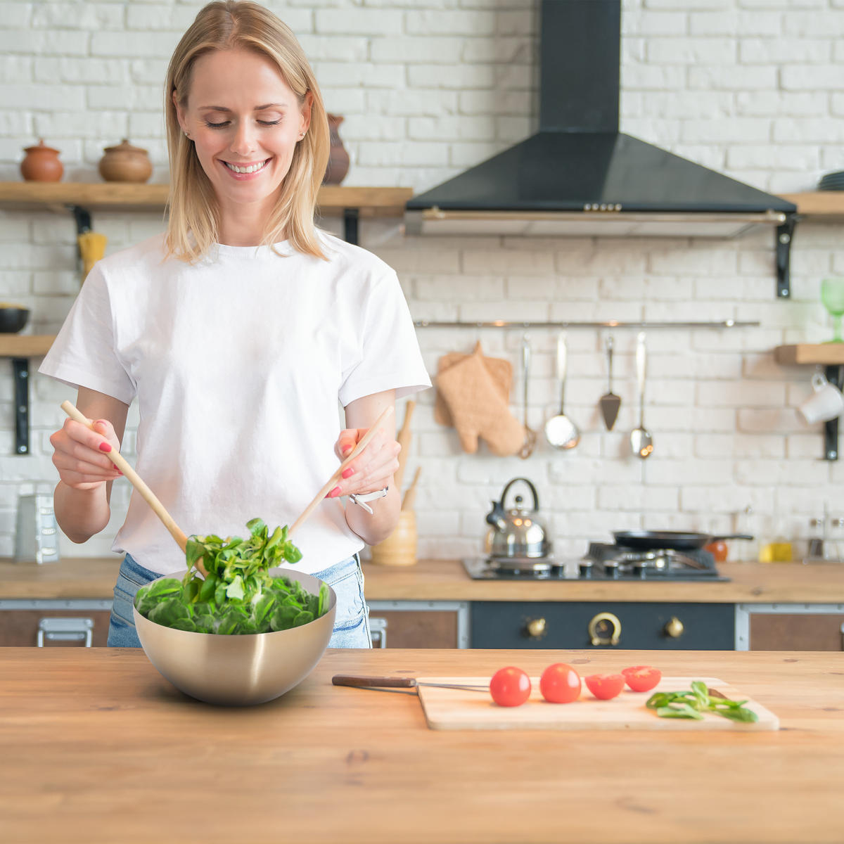 SERVÍROVACIA misa - viacfarebná, kov (15/8.5/15cm) - Relaxdays