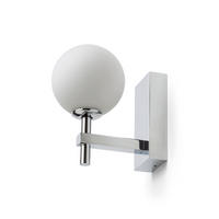 WANDLEUCHTE PEGGY Chrom 6 W IP44 - Chromfarben, Metall (95/165/148cm) - Rendl