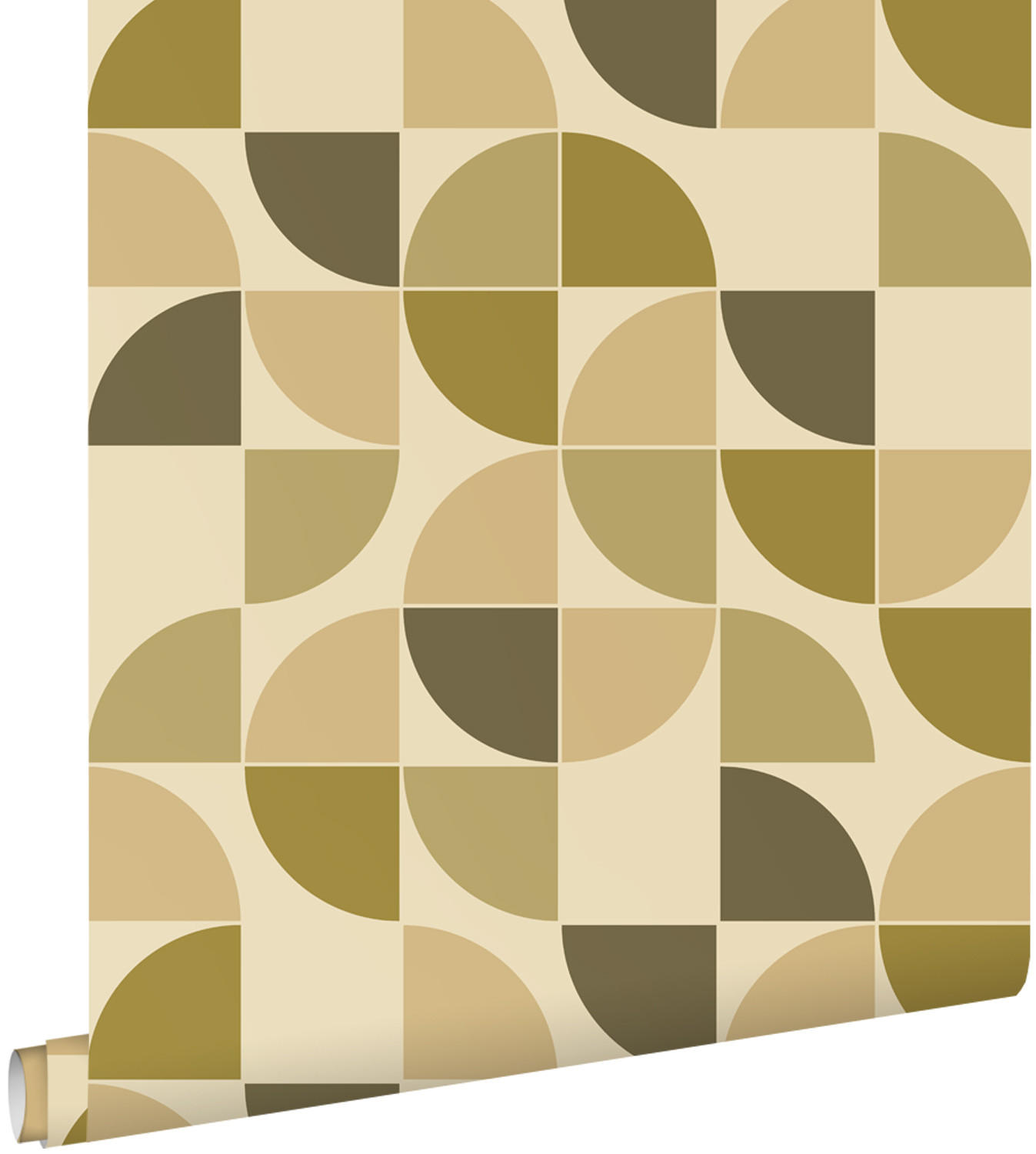 TAPETE Retro-Ornamente 50 x 900 cm - Grün, Papier (50/900cm) - ESTAhome