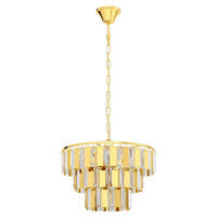 KRONLEUCHTER ERSEKA Gold - Goldfarben, Glas (19.25/19.25/130cm) - Eglo