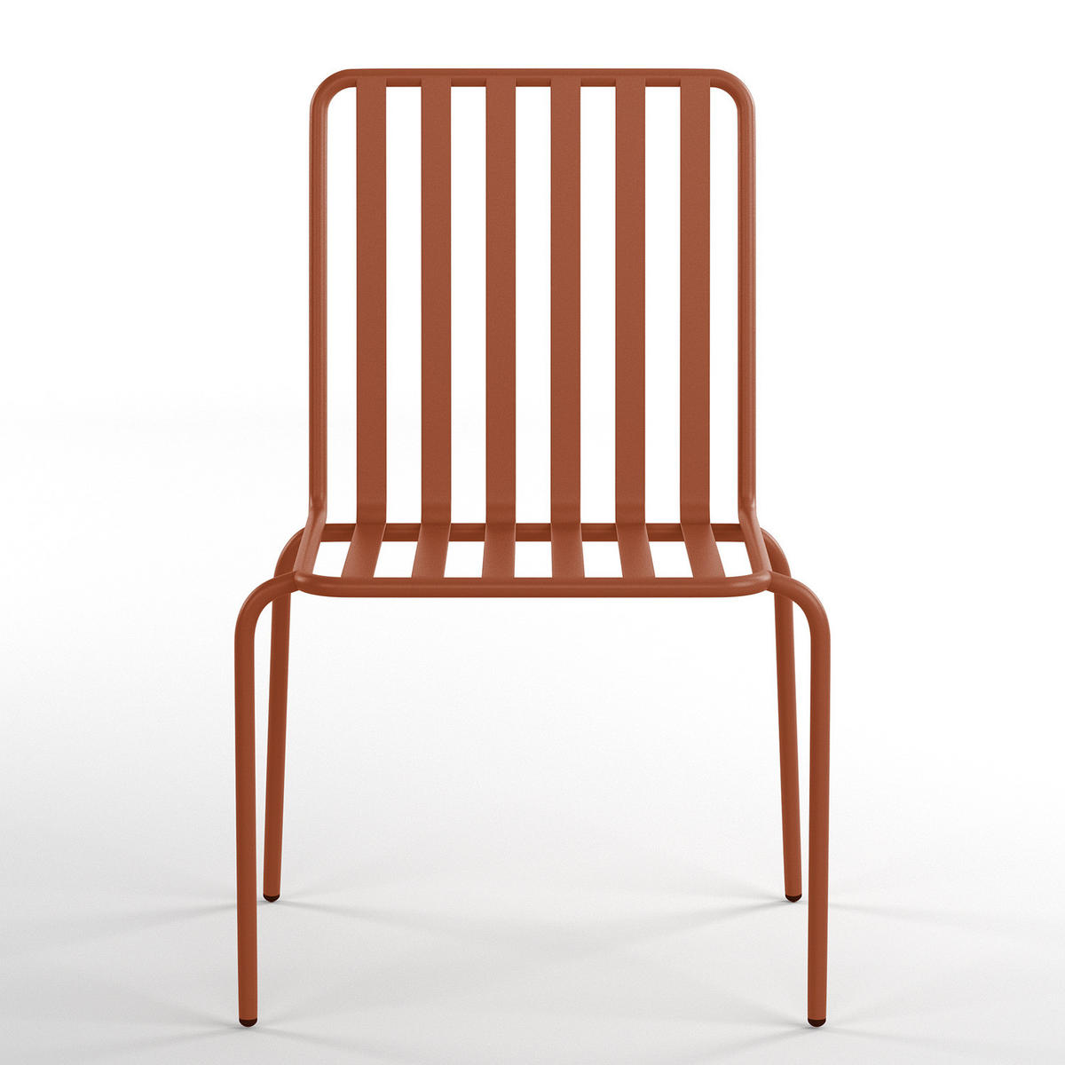 GARTENSTUHL - 2er-Set - Stahl - Terracotta, Textil/Metall (54/87/57cm) - home24