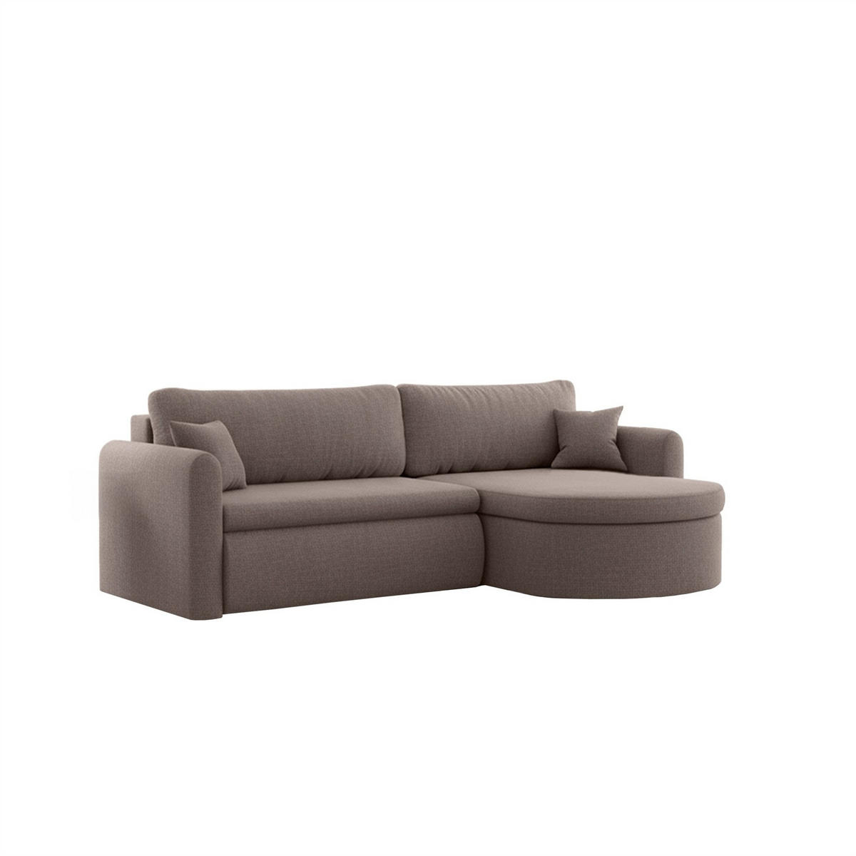 ECKSOFA Feliz In Faro - Braun, Holzwerkstoff/Textil (250/160cm) - Fun Möbel