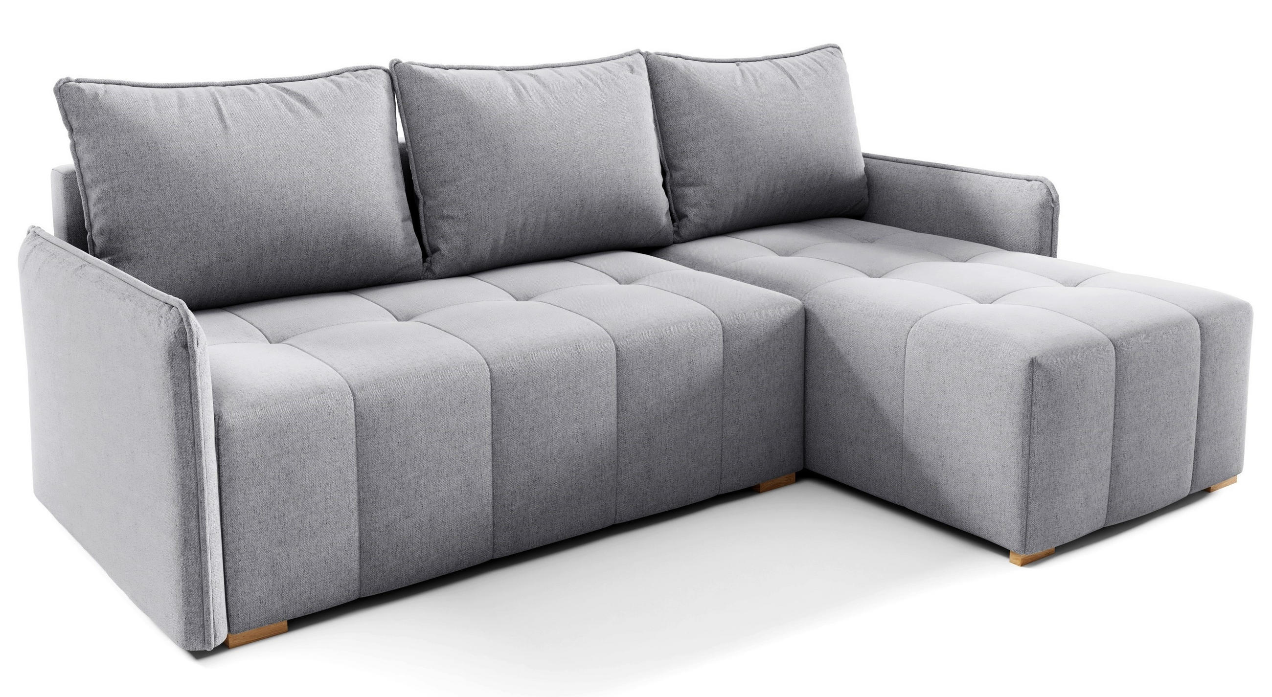 ECKSOFA Hellgrau GREND Rechts - Grau, Textil (210/140cm) - Sepro Meble