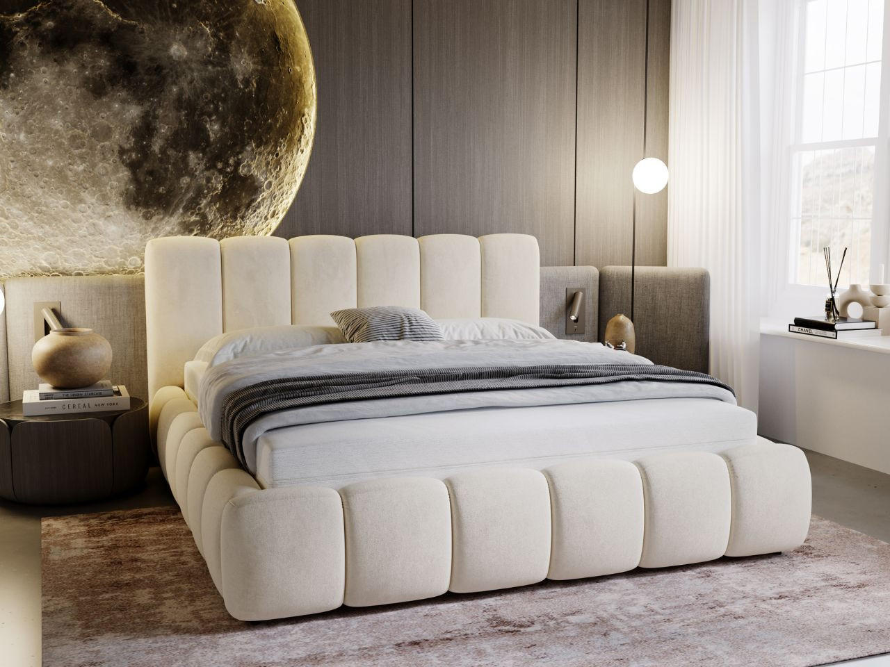 POLSTERBETT Cloud 200x200 Beige - Beige, Textil (200/200cm) - Graingold