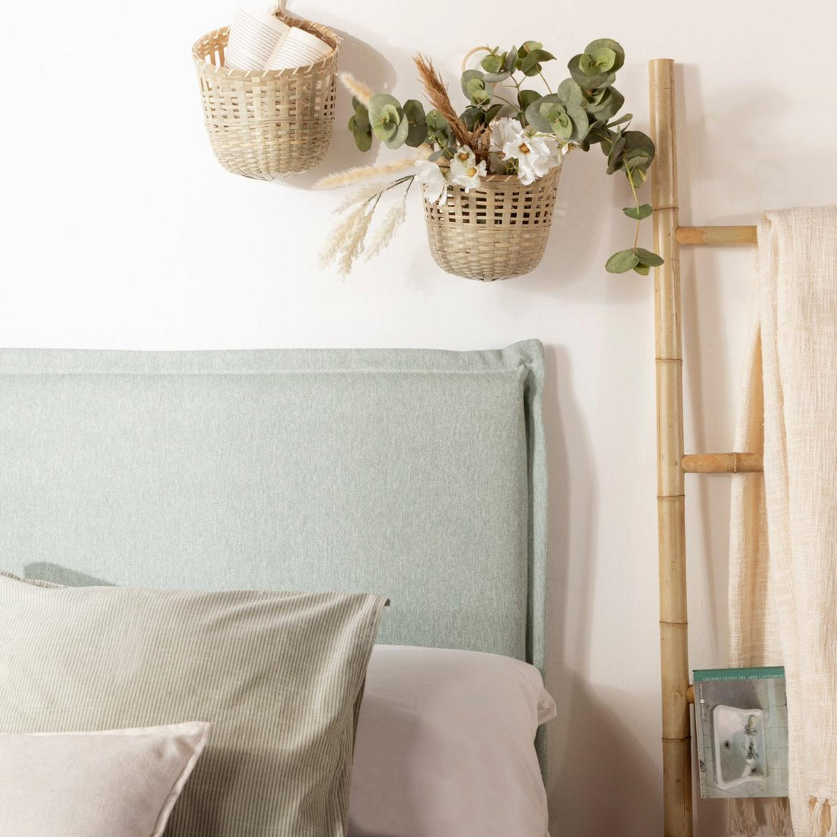 KOPFTEIL DOPPELTES Louise Grün 170 cm x 105 cm - Grün, Textil (170/6cm) - Klast Home