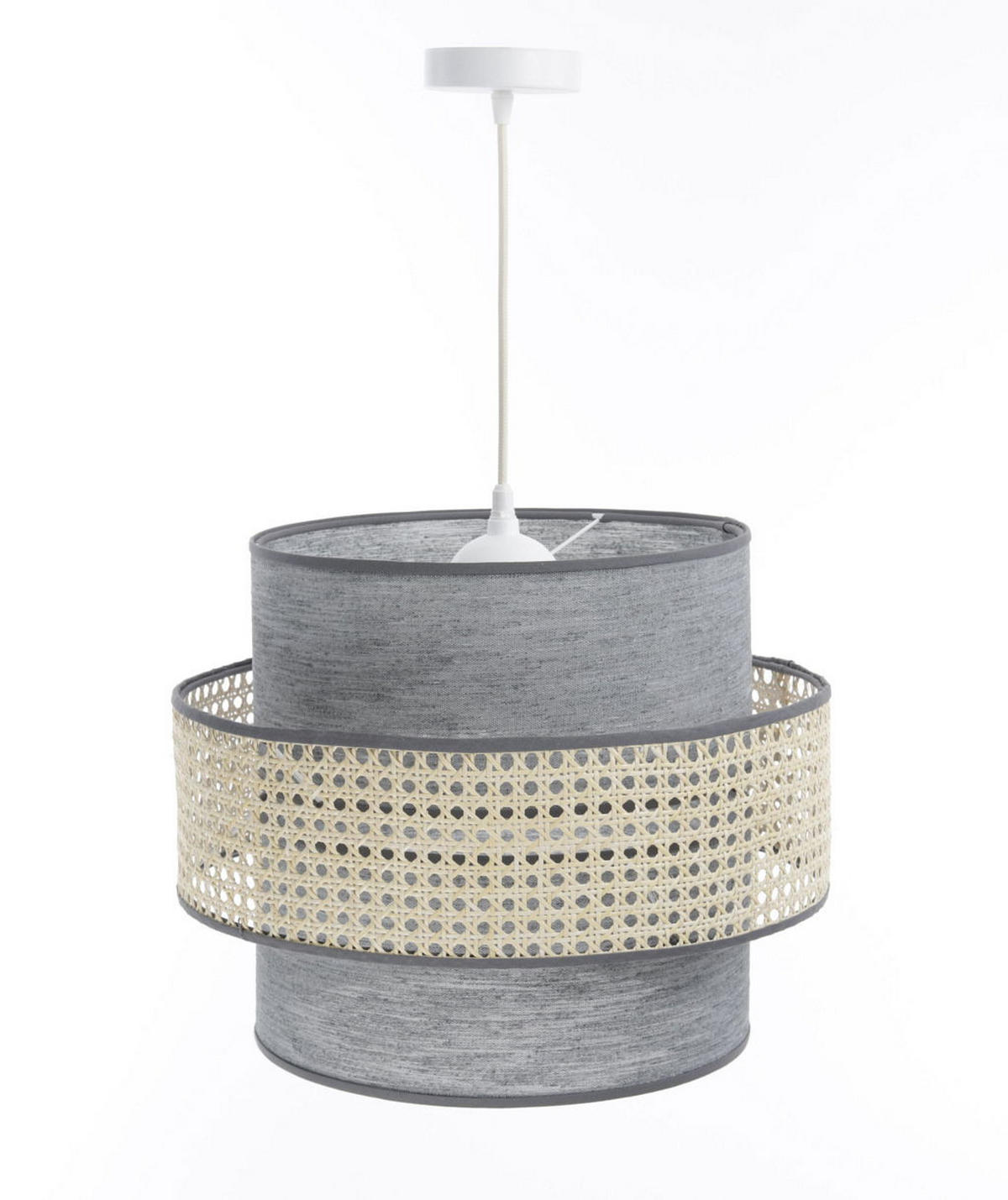HÄNGELEUCHTE Grau 40/35 cm - Beige, Kunststoff (40/1/35cm) - ONZENO
