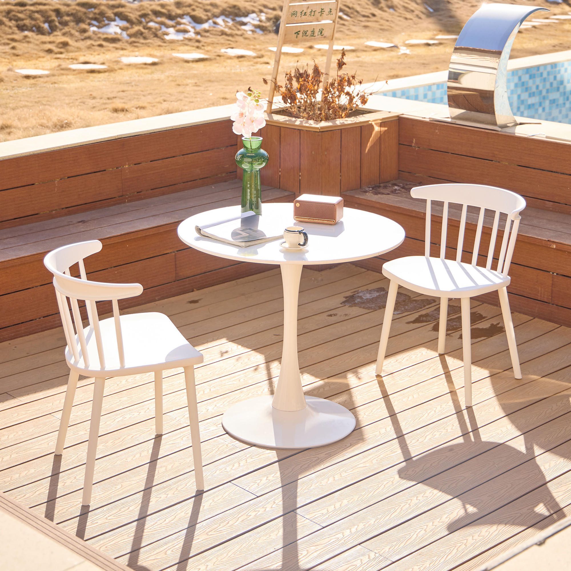 STUHL 4er-Set Polypropylen Weiß - Weiß, Kunststoff (46.5/75/41.5cm) - Nordlys