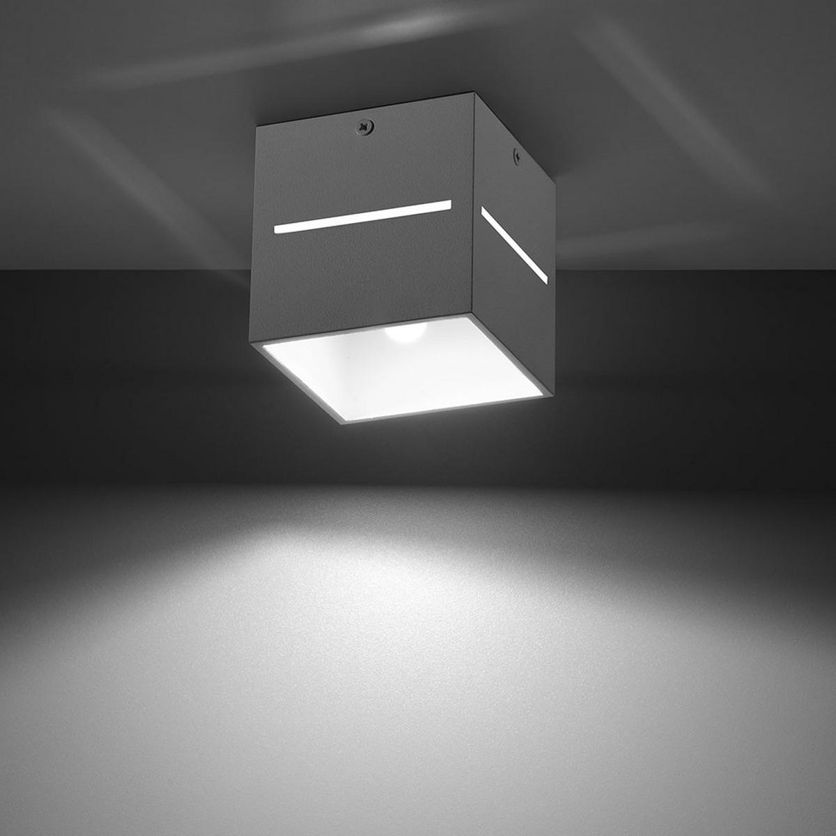 LED DECKENLEUCHTE Aluminium Weiß - Weiß, Metall (10/10/10cm)