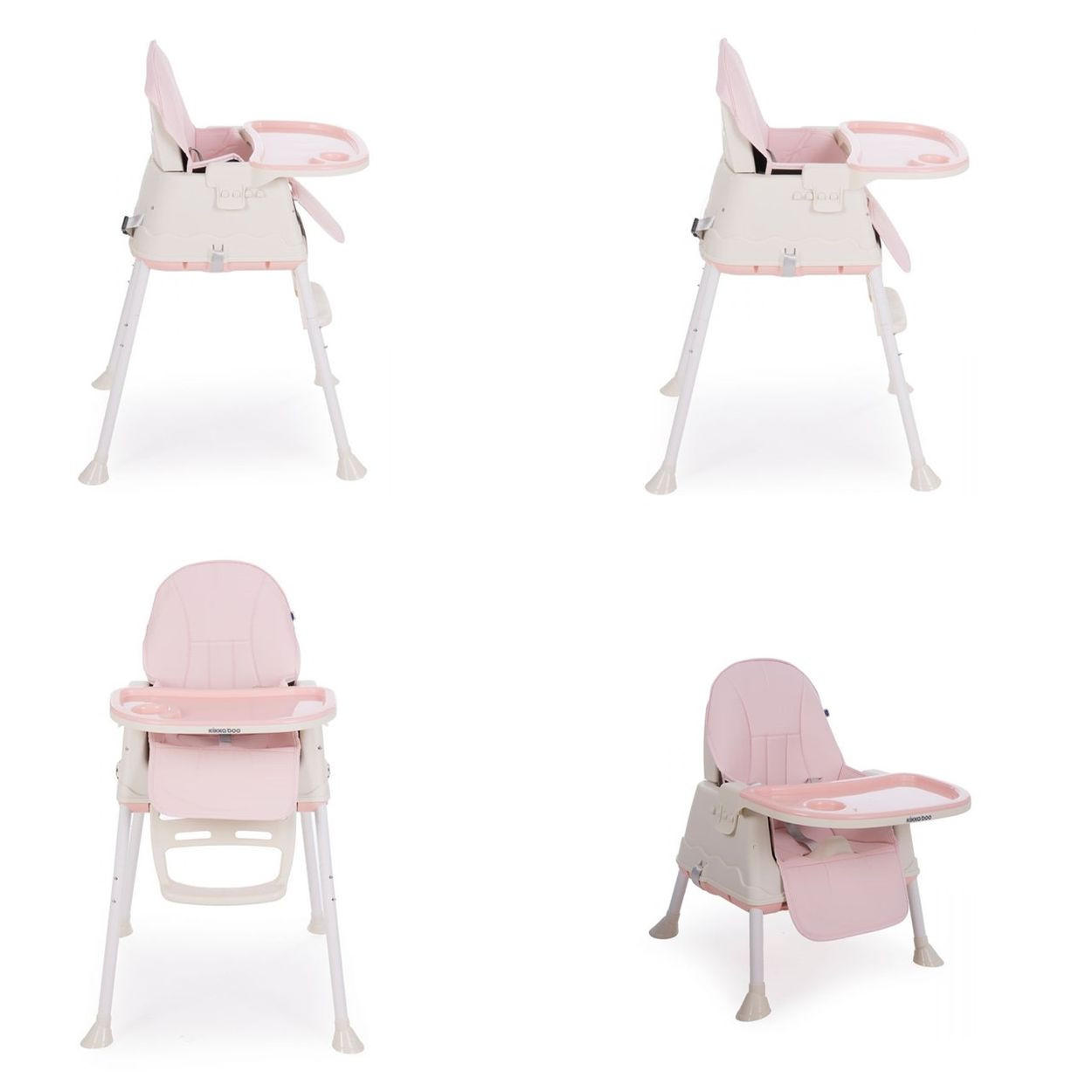 HOCHSTUHL Creamy 2in1 rosa Tablet abnehmbar, Höhe verstellbar, 3-Punkt-Gurt - Rosa, Kunststoff (53/101/70cm) - Kikka boo