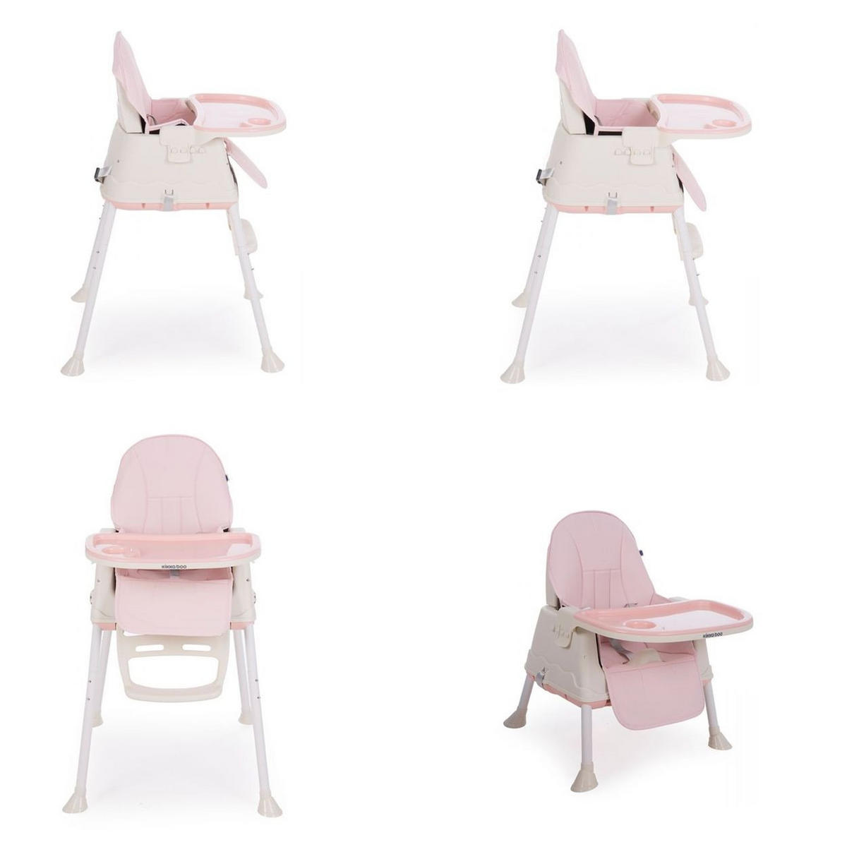 HOCHSTUHL Creamy 2in1 rosa Tablet abnehmbar, Höhe verstellbar, 3-Punkt-Gurt - Rosa, Kunststoff (53/101/70cm) - Kikka boo