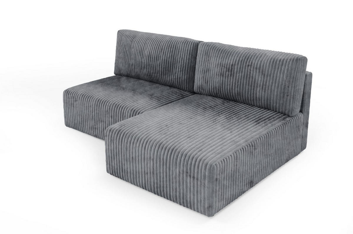 ECKSOFA Natalia Xs - Grau, Holzwerkstoff/Textil (210/149cm) - Fun Möbel