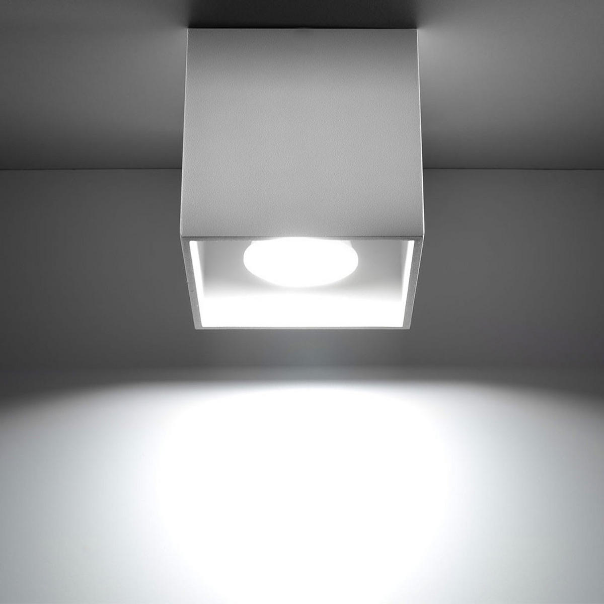 DECKENLEUCHTE Aluminium Weiß - Weiß, Metall (10/10/10cm)