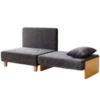 SCHLAFSESSEL Polyester Dunkelgrau - Dunkelgrau/Naturfarben, Holz/Textil (63/89/94cm) - HOMCOM
