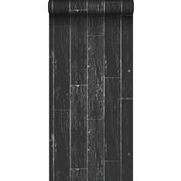 TAPETE Holz-optik 53 cm x 10.05 m - Schwarz, Papier (53/1000cm) - Origin Wallcoverings