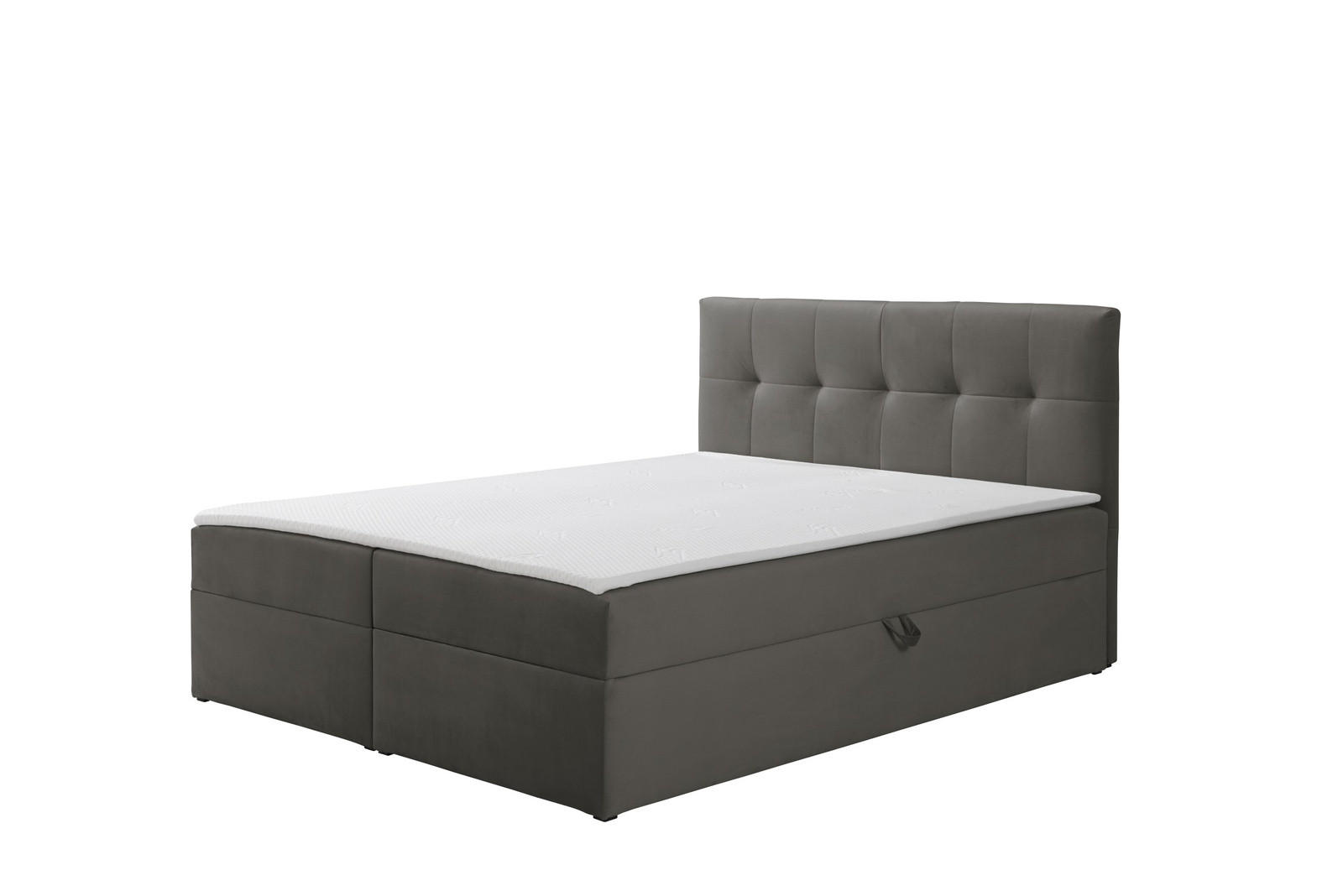 BOXBETT Toronto 140x200 Bonell-Matratze H3 und Topper - Dunkelgrau/Silberfarben, Holz/Holzwerkstoff (140/200cm) - Ravio